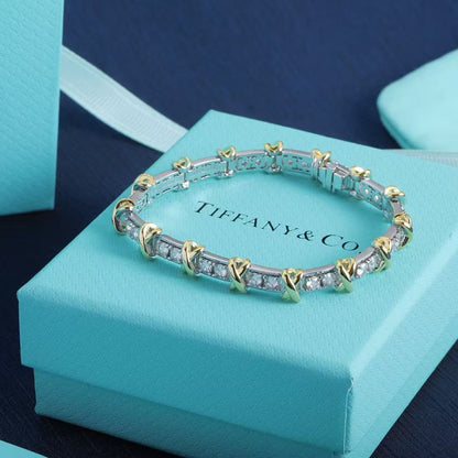 [Sprite Jewelry]Classic Gold and Diamond Bracelet