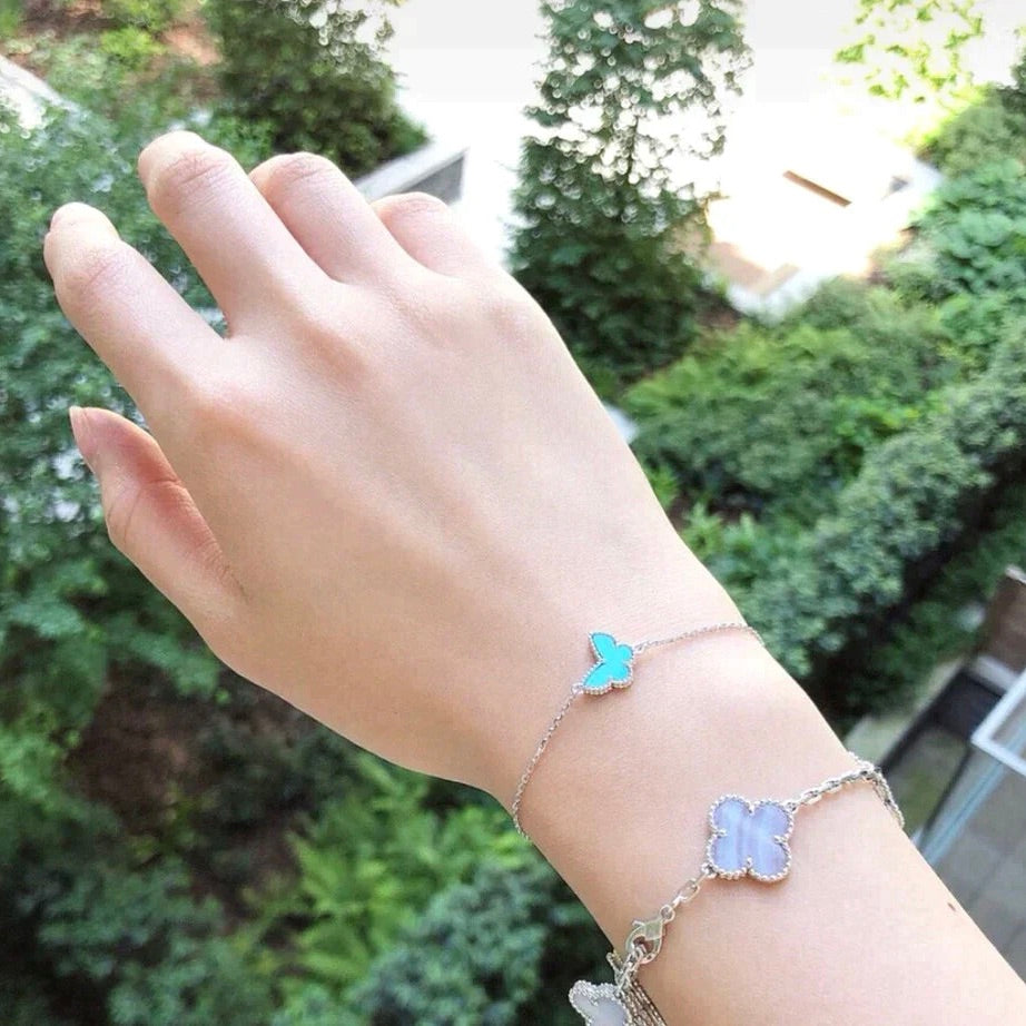 ¡®Sprite Jewelry¡¯BUTTERFLY TURQUOISE BUTTERFLY BRACELET SILVER