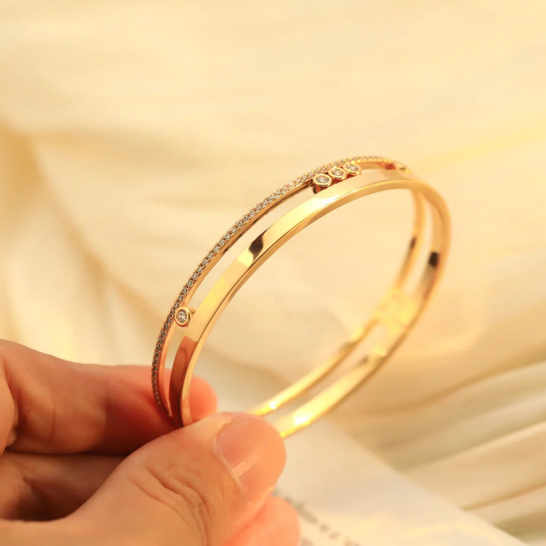 [Sprite Jewelry]Move Romane Diamond Bangle Bracelet