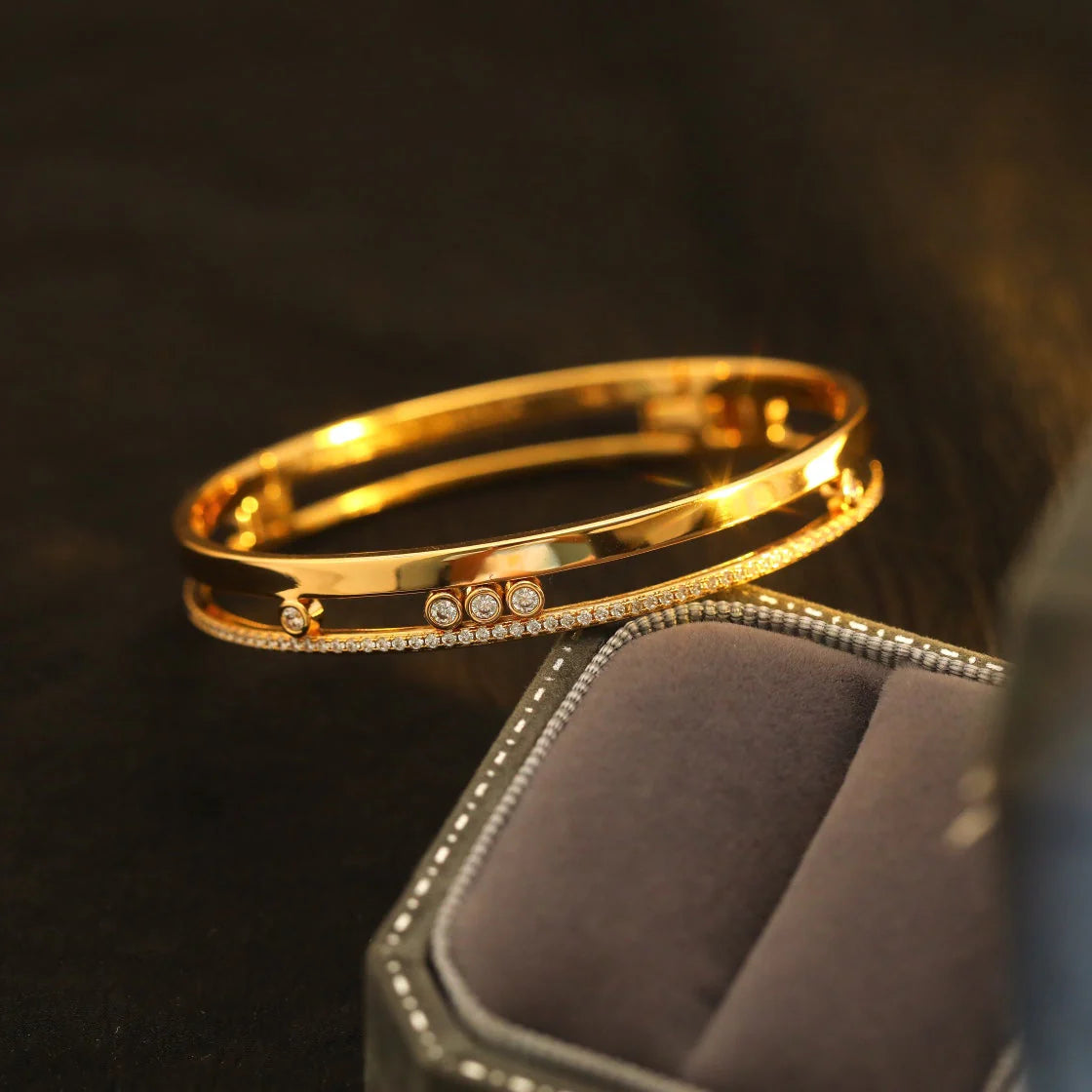 [Sprite Jewelry]Move Romane Diamond Bangle Bracelet