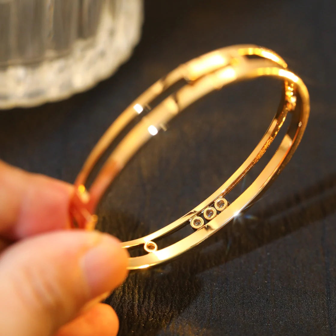 [Sprite Jewelry]Move Romane Diamond Bangle Bracelet