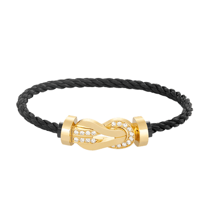 ¡®Sprite Jewelry¡¯CHANCE LARGE 8 FIGURE BUCKLE HALF DIAMOND BRACELET GOLD