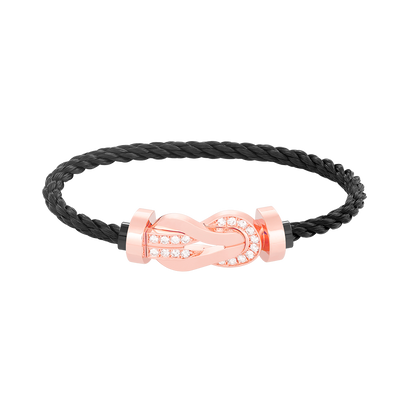¡®Sprite Jewelry¡¯CHANCE LARGE 8 FIGURE BUCKLE HALF DIAMOND BRACELET ROSE GOLD