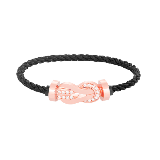 ¡®Sprite Jewelry¡¯CHANCE LARGE 8 FIGURE BUCKLE HALF DIAMOND BRACELET ROSE GOLD