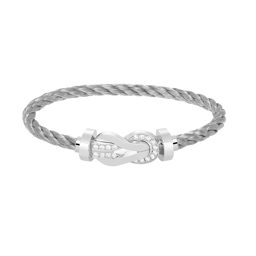 ¡®Sprite Jewelry¡¯CHANCE LARGE 8 FIGURE BUCKLE HALF DIAMOND BRACELET SILVER