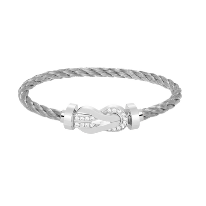 ¡®Sprite Jewelry¡¯CHANCE LARGE 8 FIGURE BUCKLE HALF DIAMOND BRACELET SILVER