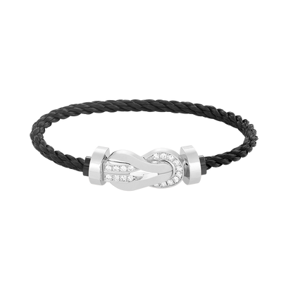 ¡®Sprite Jewelry¡¯CHANCE LARGE 8 FIGURE BUCKLE HALF DIAMOND BRACELET SILVER