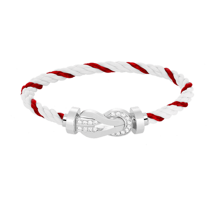 ¡®Sprite Jewelry¡¯CHANCE LARGE 8 FIGURE BUCKLE HALF DIAMOND BRACELET SILVER