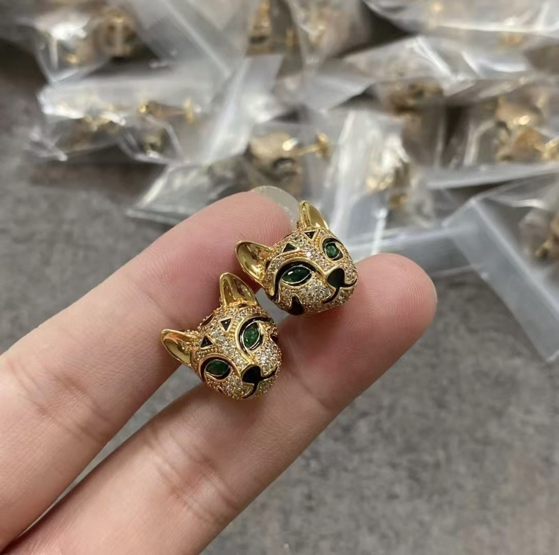 ¡®Sprite Jewelry¡¯ Panther Face Stud Earrings