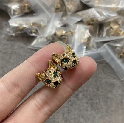 ¡®Sprite Jewelry¡¯ Panther Face Stud Earrings