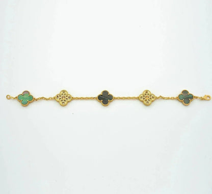 [Sprite Jewelry]New CLOVER 5 MOTIF GRAY MOP BRACELET COLLECTION