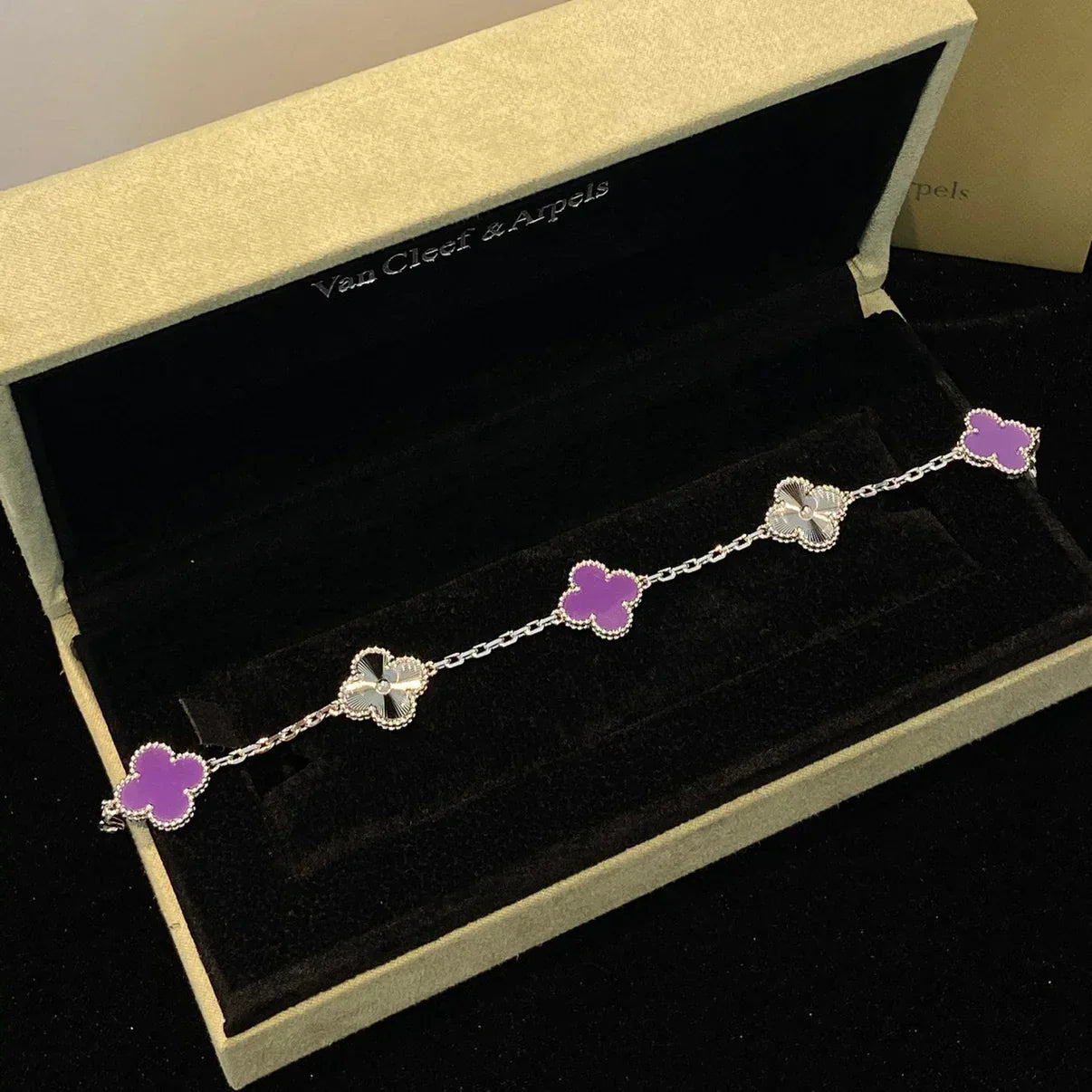 [Sprite Jewelry]New  CLOVER 5 MOTIF VIOLET BRACELET COLLECTION