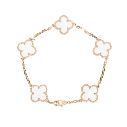[Sprite Jewelry]New CLOVER 5 MOTIF ROCK CRYSTAL BRACELET