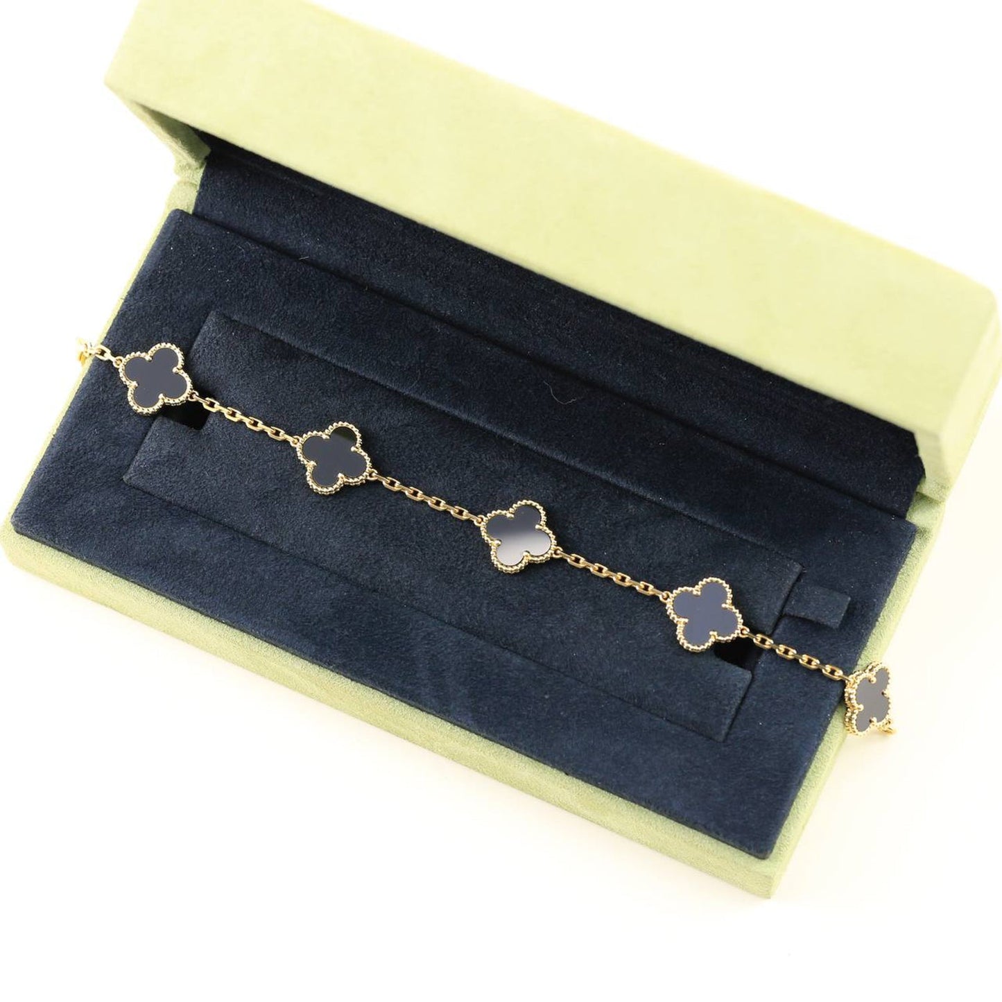 [Sprite Jewelry]New CLOVER 5 MOTIF ONYXS BRACELET COLLECTION