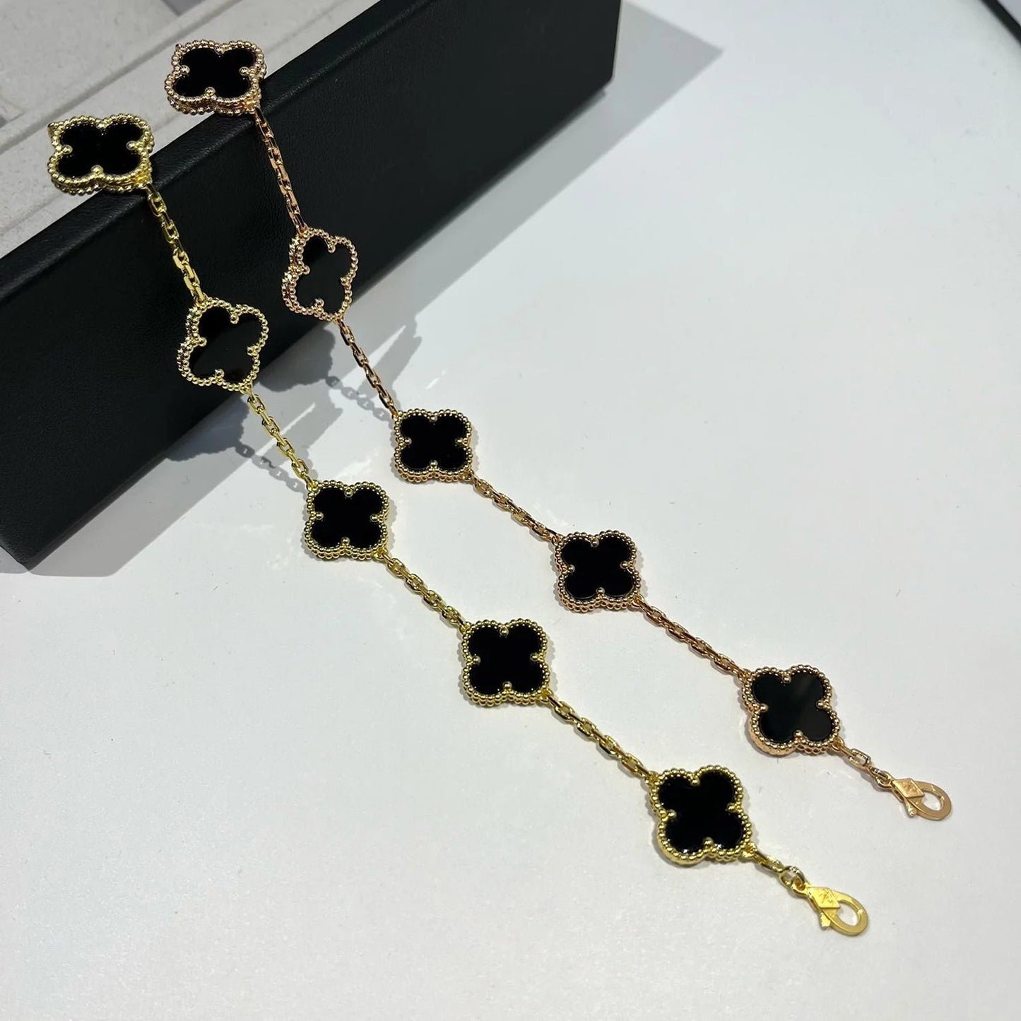 [Sprite Jewelry]New CLOVER 5 MOTIF ONYXS BRACELET COLLECTION