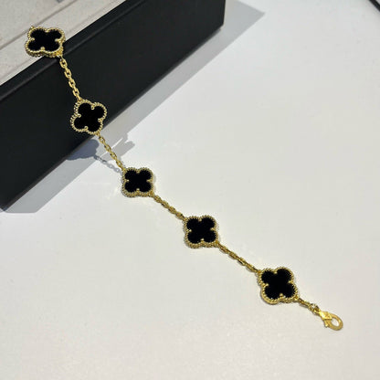 [Sprite Jewelry]New CLOVER 5 MOTIF ONYXS BRACELET COLLECTION