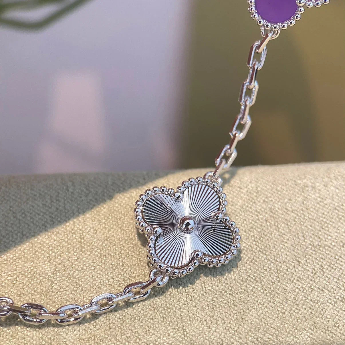 [Sprite Jewelry]New  CLOVER 5 MOTIF VIOLET BRACELET COLLECTION