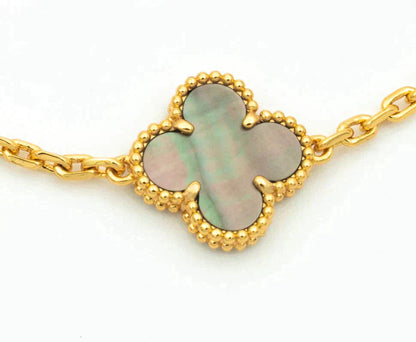[Sprite Jewelry]New CLOVER 5 MOTIF GRAY MOP BRACELET COLLECTION