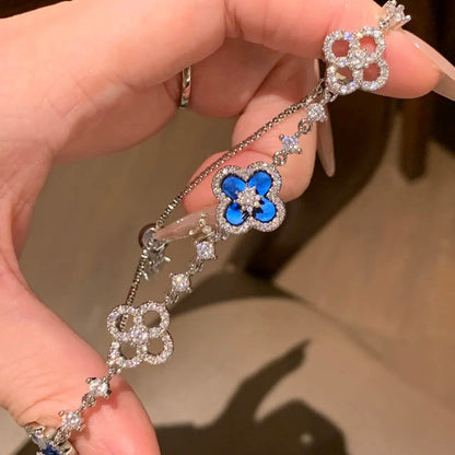 ¡®Sprite Jewelry¡¯CLOVER 5 MOTIF PINK BLUE RED WHITE BRACELET