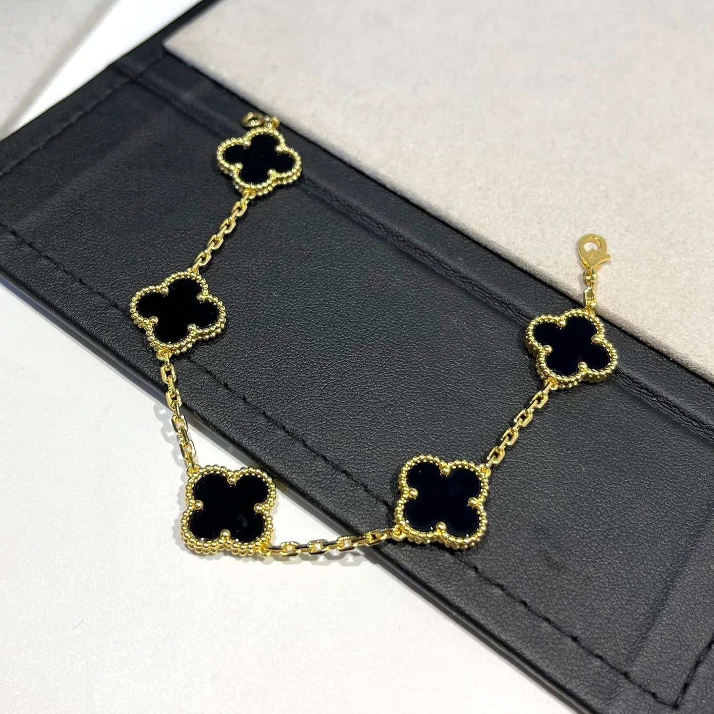 [Sprite Jewelry]New CLOVER 5 MOTIF ONYXS BRACELET COLLECTION