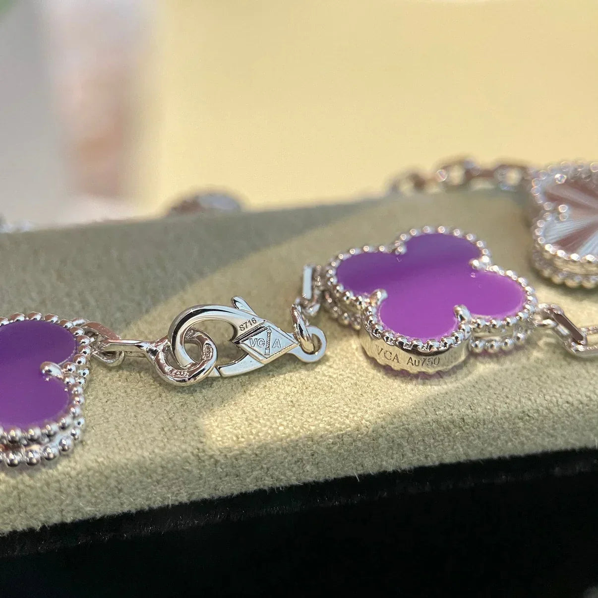 [Sprite Jewelry]New  CLOVER 5 MOTIF VIOLET BRACELET COLLECTION