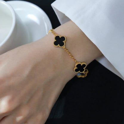 [Sprite Jewelry]New CLOVER 5 MOTIF ONYXS BRACELET COLLECTION