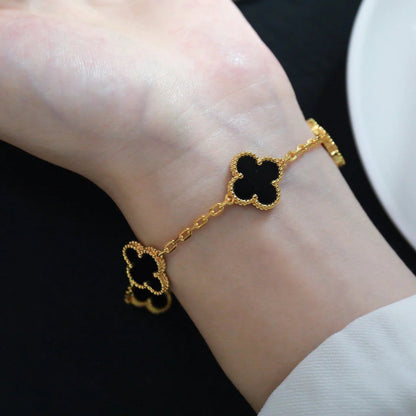 [Sprite Jewelry]New CLOVER 5 MOTIF ONYXS BRACELET COLLECTION