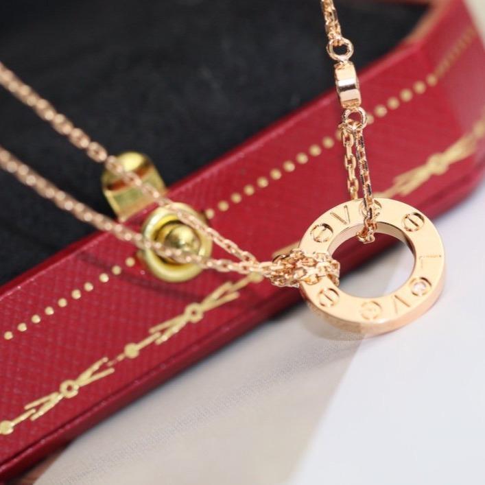 ¡®Sprite Jewelry¡¯LOVE NECKLACE ADJUSTABLE ROSE GOLD 2 DIAMOND