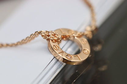 ¡®Sprite Jewelry¡¯LOVE NECKLACE ADJUSTABLE ROSE GOLD 2 DIAMOND