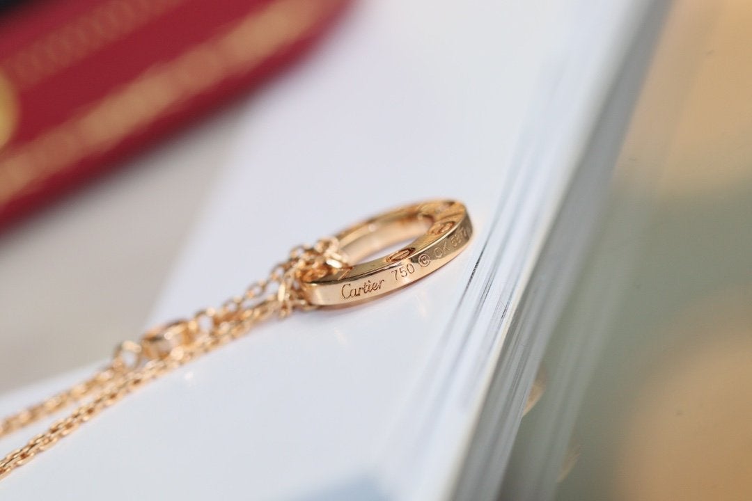 ¡®Sprite Jewelry¡¯LOVE NECKLACE ADJUSTABLE ROSE GOLD 2 DIAMOND