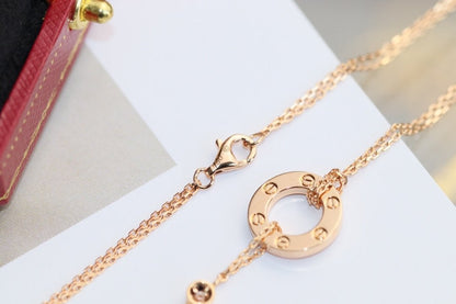 ¡®Sprite Jewelry¡¯LOVE NECKLACE ADJUSTABLE ROSE GOLD 2 DIAMOND