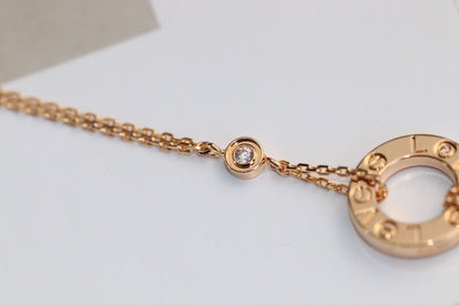 ¡®Sprite Jewelry¡¯LOVE NECKLACE ADJUSTABLE ROSE GOLD 2 DIAMOND