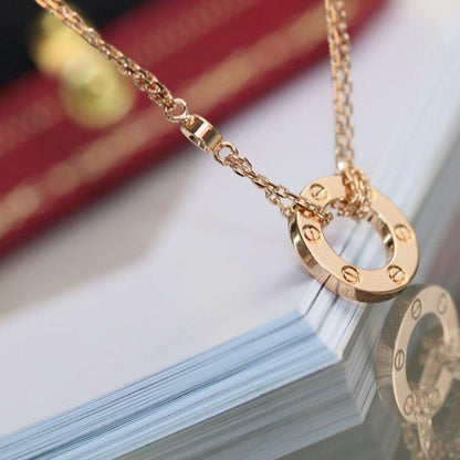 ¡®Sprite Jewelry¡¯LOVE NECKLACE ADJUSTABLE ROSE GOLD 2 DIAMOND