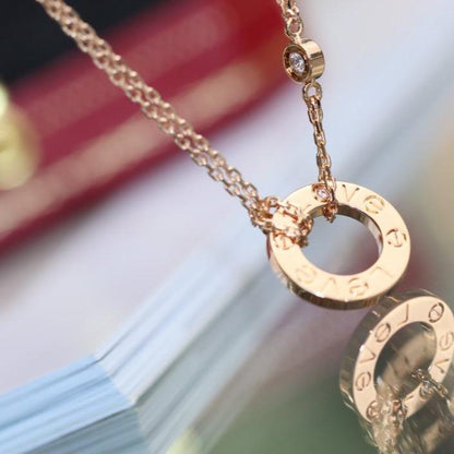 ¡®Sprite Jewelry¡¯LOVE NECKLACE ADJUSTABLE ROSE GOLD 2 DIAMOND