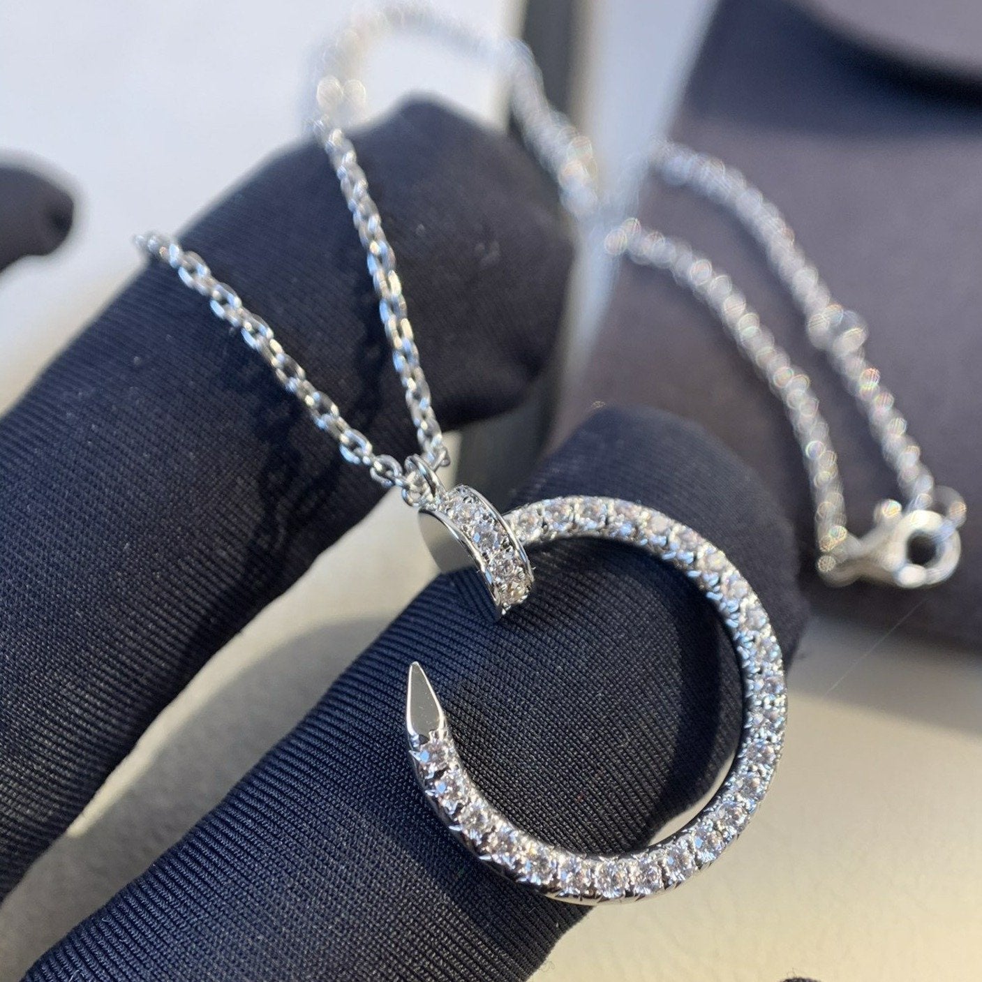 ¡®Sprite Jewelry¡¯JUSTE NECKLACE SILVER DIAMONDS