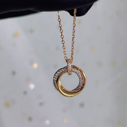 ¡®Sprite Jewelry¡¯TRINITY NECKLACE SILVER GOLD PINK GOLD DIAMONDS