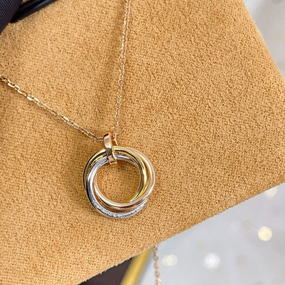 ¡®Sprite Jewelry¡¯TRINITY NECKLACE SILVER GOLD PINK GOLD DIAMONDS