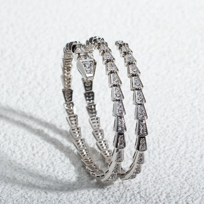 [Sprite Jewelry]SERPENTI BRACELET SILVER DIAMOND DOUBLE ROW