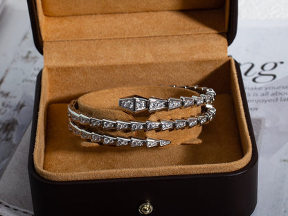 [Sprite Jewelry]SERPENTI BRACELET SILVER DIAMOND DOUBLE ROW
