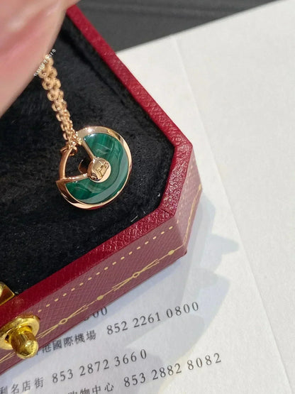 ¡®Sprite Jewelry¡¯AMULETTE ROSE GOLD MALACHITE NECKLACE