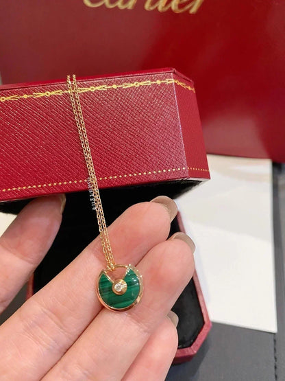 ¡®Sprite Jewelry¡¯AMULETTE ROSE GOLD MALACHITE NECKLACE