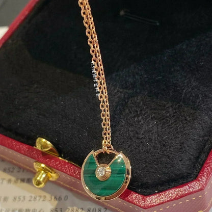 ¡®Sprite Jewelry¡¯AMULETTE ROSE GOLD MALACHITE NECKLACE