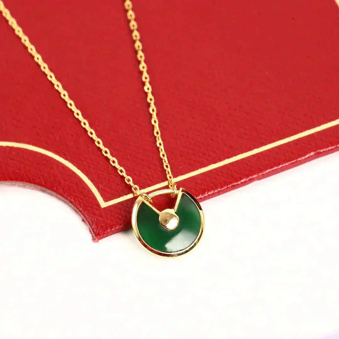 ¡®Sprite Jewelry¡¯AMULETTE GOLD MALACHITE NECKLACE
