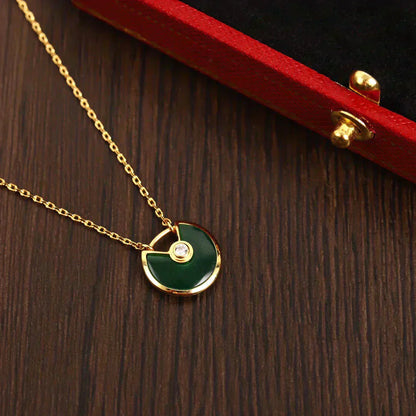 ¡®Sprite Jewelry¡¯AMULETTE GOLD MALACHITE NECKLACE