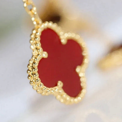 ¡®Sprite Jewelry¡¯CLOVER  2 MOTIF  TIGER EYE CARNELIAN EARRINGS