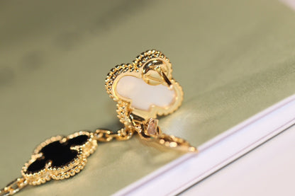 ¡®Sprite Jewelry¡¯CLOVER EARRINGS GOLD ONYX MOP 3 MOTIF