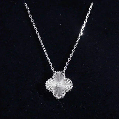 ¡®Sprite Jewelry¡¯CLOVER  15MM DIAMOND LASER NECKLACE SILVER