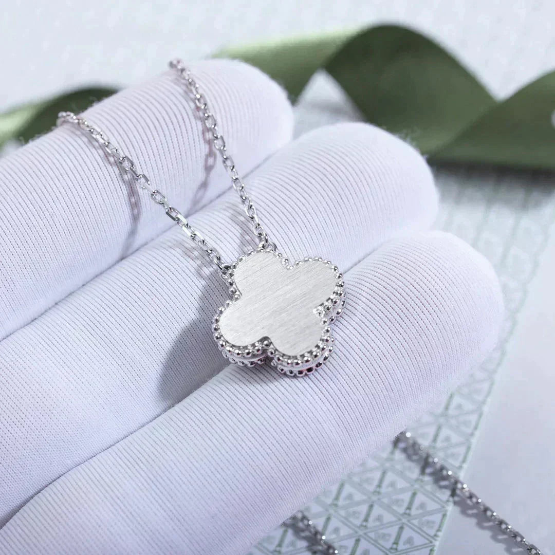 ¡®Sprite Jewelry¡¯CLOVER  15MM DIAMOND LASER NECKLACE SILVER