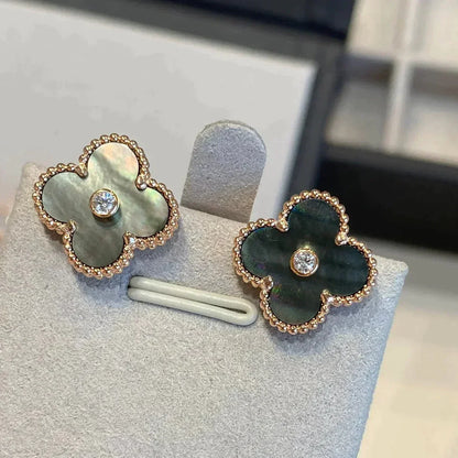¡®Sprite Jewelry¡¯CLOVER MEDIUM 1 MOTIFS GRAY MOP  DIAMOND EARRINGS