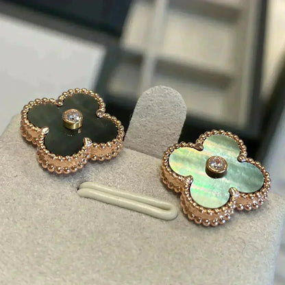 ¡®Sprite Jewelry¡¯CLOVER MEDIUM 1 MOTIFS GRAY MOP  DIAMOND EARRINGS